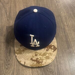 9fifty Kids Navy Snapback Hat with Desert Camo Brim